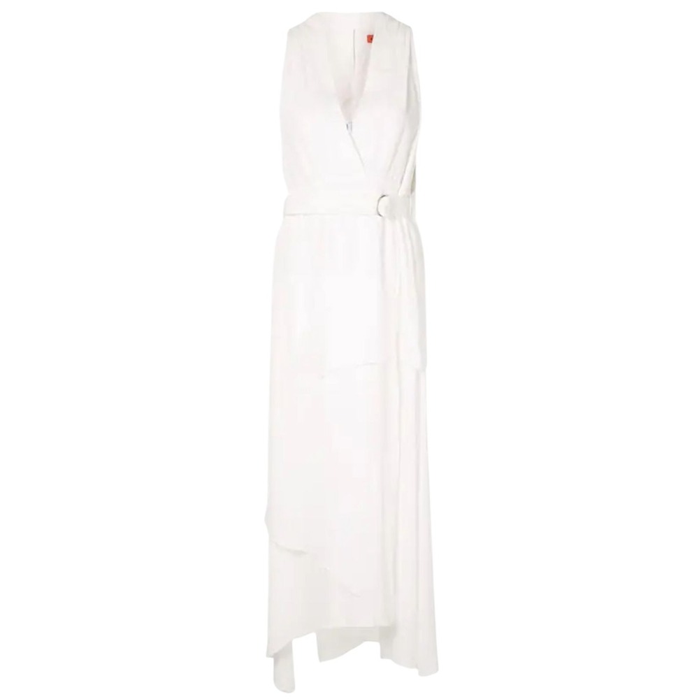 Manning Cartell Size 8 New Order Dress White Layered Asymmetric Side Split *Read
